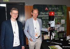 Jevgenijs Karklins y Erik Van der Made, de Aranet, empresa letona que ofrece soluciones de recogida de datos en invernaderos.