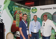 Rachid Elaini, Ahmed Hdidi y Mohamed Amine Boudabbouz, de Saoas, empresa marroquí productora de bioestimulantes.