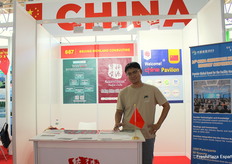 China ha participado por primera vez en Infoagro con un espacio para expositores de su país. En la foto, Qin Zijun, de Beijing Richland Consulting