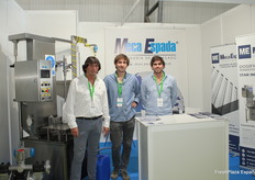 Javier Muñoz, Alejandro Lleal y Joaquín Lleal, de la empresa especializada en soluciones para envasado MecaEspada