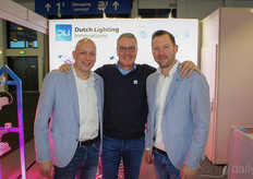Robert Jansen, Denis Dullemans y Peter Lansbergen, de Dutch Lighting Innovations.