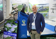 Francesco Roselli, Director General de Dari Ecomeccanica. La empresa mostró en la feria Vertical, una máquina diseñada para cosechar verduras de hoja en los bosques.