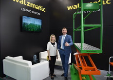 Irina Barbasova y Vladimir Pastukhov con Walzmatic. Walzmatic se complace en formar parte de esta exposición y aportar grandes soluciones al mercado kazajo.