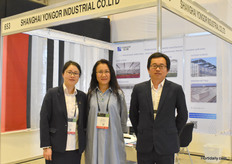Emily, Zoe y Jacky, de la empresa china Shanghai Yongor