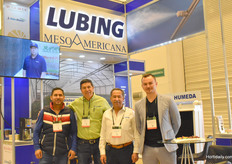 Jaime Lara, Enrique Deniz, Luis David y Alexander Eugen, de la empresa alemana Lubing, que también tiene su sucursal en México.
