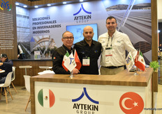 Diego Rejón, Víctor Rejón Solana y Muhammed Gunes, del Grupo Aytekin, que también tiene su sucursal en México.