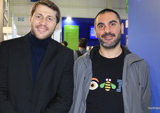 Paata Abuladze e Irakli Akhalia, de GGC Georgia Greenhouse Corporation, de visita en la feria