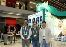Hedi Gharsallah, Leví Romero y José Andrés Martínez, de la empresa española especializada en soluciones de riego Caudal.