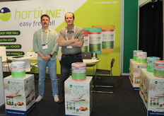 José Alves y Nuno Vito, de la empresa portuguesa Cordex, con sus soluciones Hortiline