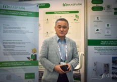 Hyun Lee (MaaSFarm) mostró sus plataformas de software de datos mejoradas. Era la primera vez que asistía a la feria (y a los Países Bajos).