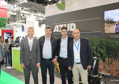 Ramón Alcaraz, responsable de ventas internacionales de AZUD, Antonio Boronat López, CEO de Plastextil, Javier Juárez, director general de ventas de AZUD, y Juan Jesús Alarcos, de APR Invernaderos