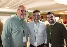 Juan Pérez Zamarrón, de Coexphal, Francisco Cano García, de Agrocolor, y Germán Pastor del Olmo, de FEPEX