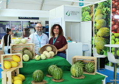 Miguel Ángel Barrio y Lucía López, de Origene Seeds, mostraron su gama de melones y sandías